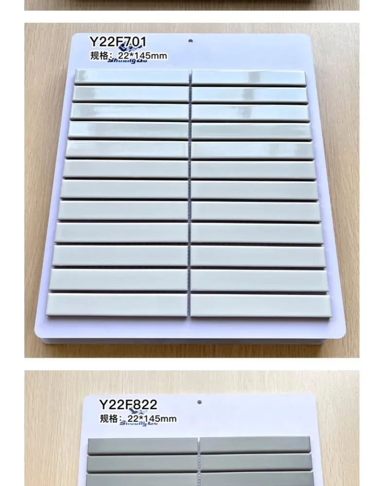

Factory Glossy White Ceramic Mosaic Tiles, Chip Size :22x145 cm