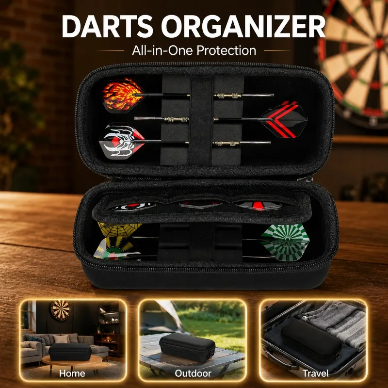

Multifunctional Rigid EVA Organizer Portable Outdoor Carrier Case Storing Full Dart Pin Kit for Indoor Leisure Outdoor