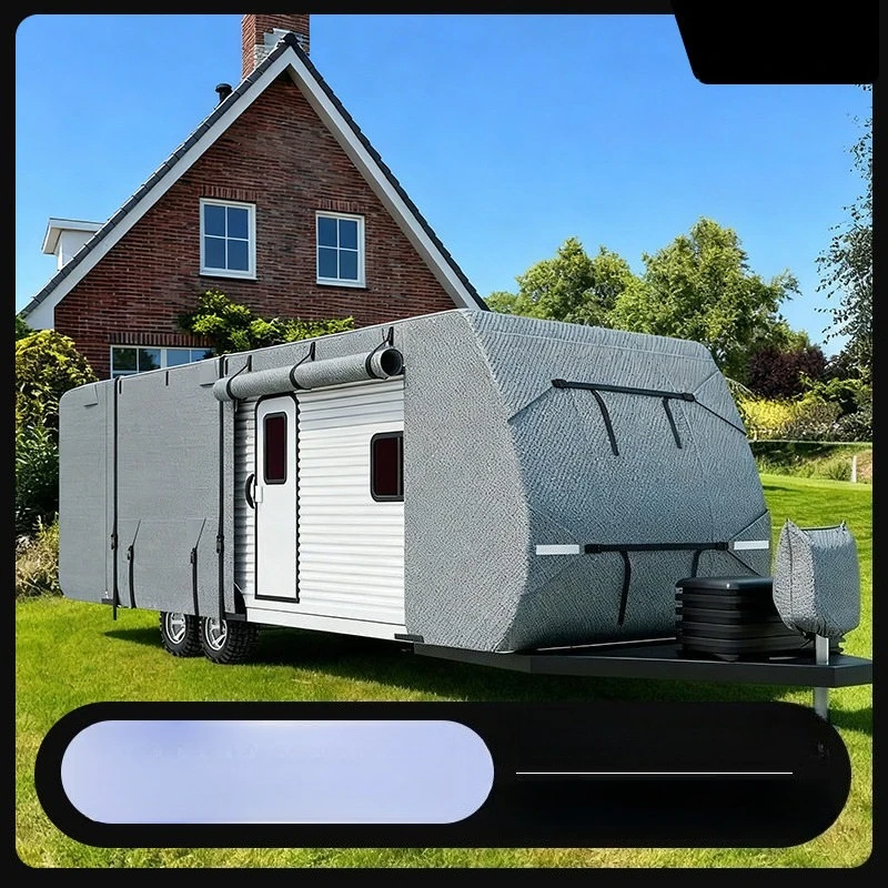 Rainproof and dustproof RV cover, factory direct sales car cover, travel car, large outdoor camping sunshade and dustproof cover