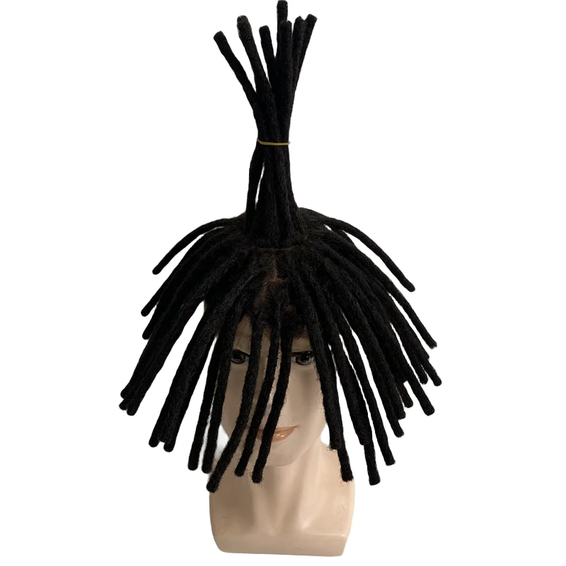 Substituição virgem do cabelo humano para homens negros, Dreadlocks brasileiros, Toupee, 8 ", # 1b, 8x10, Q6