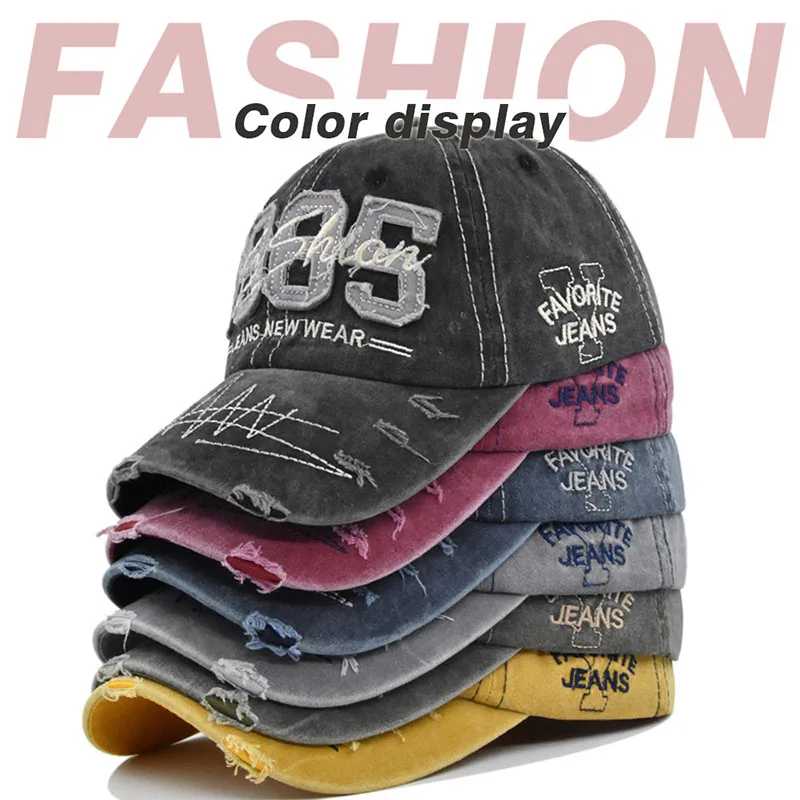 Vintage Baseball Cap Women Men 1985 Embroidery Hip Hop Snapback Hat Washed Cotton Letter Unisex Trucker Hats