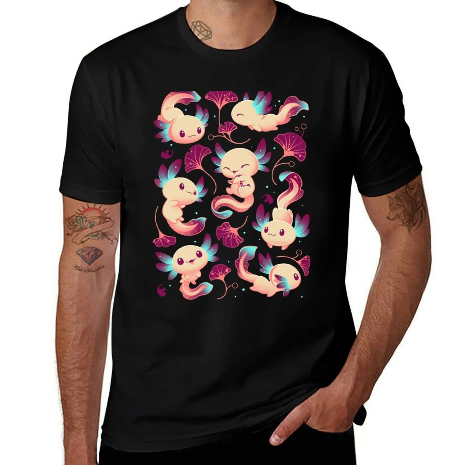 Axolotl Wonders - Cute Salamanders T-Shirt Plus Size Lightweight Top T-Shirt