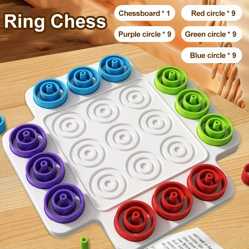 New Ring Chess Well Chess Desktop Interactive Battle Game Color Recognition Toy Puzzle Early Education Class Stacking Fun Gifts