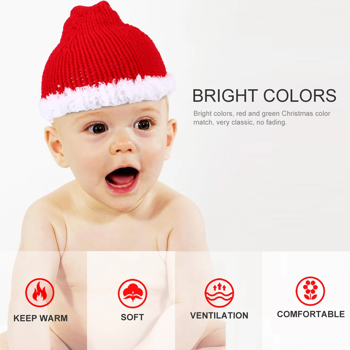 

Christmas Newborn Photo Props Baby Outfits Infant Costume Knitting Wool Clothing Bright Colors Xmas Theme Photoshoot Accessories