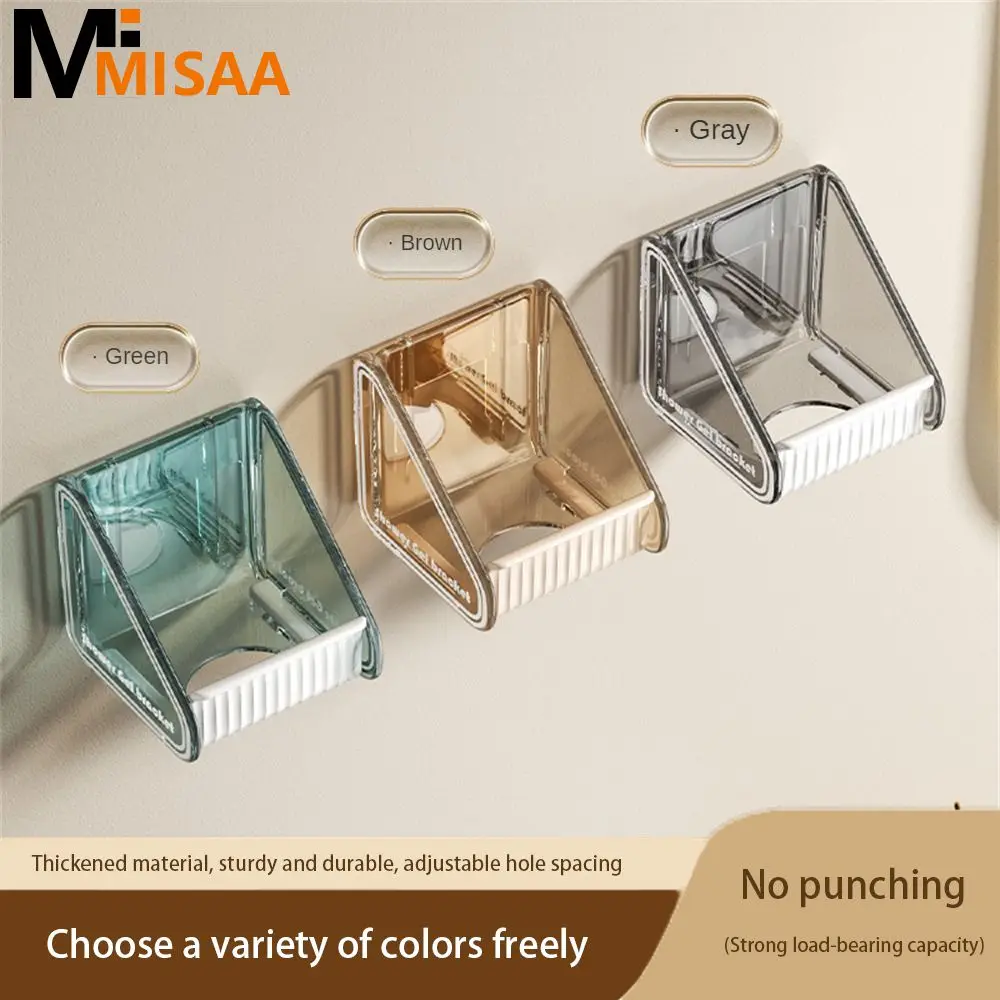 Shower Gel Hanging Rack Adjustable Accessories Does Not Damage The Wall Brown Grey Bathroom Storage Storage Rack Easy To Press