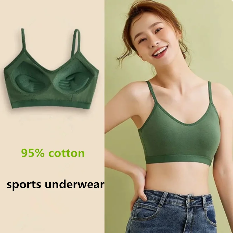 Women's Sports Bra Thin Push Up Sport Bra Yoga Gym Crop Top Solid Color Brassiere Fitness Tube Top Breathable Beauty Back Bras