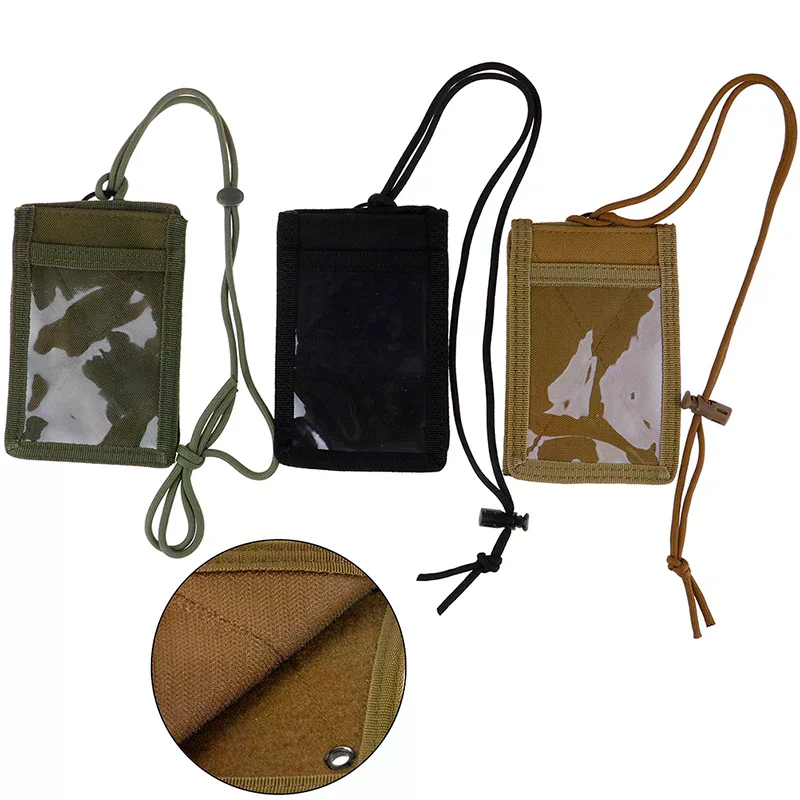Tactical ID Card Case Patch Neck Lanyard and Credit Card ID Card Holder