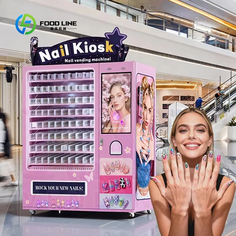 Customized Design Nail Kiosk Vending Machine Automatic Nail Vending Machine Credit Card Coin QR Code Payment