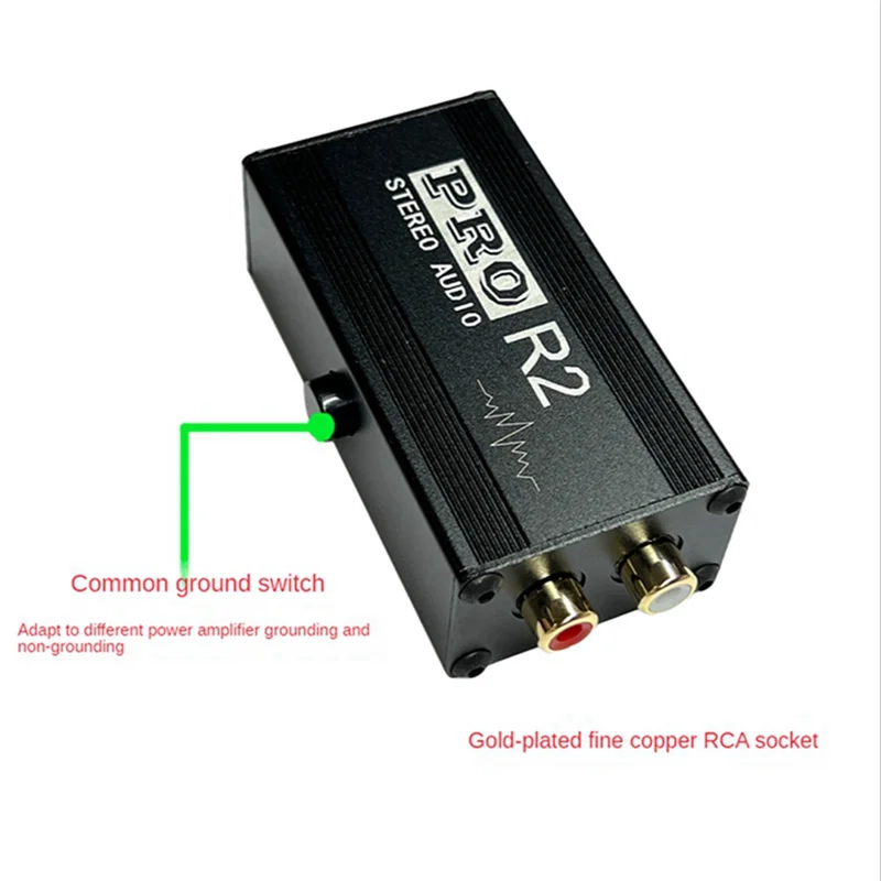 Ground Loop Audio Isolator ตัวกรองเสียงรบกวน RCA Noise Suppressor Isolator สัญญาณเสียงลดเสียงรบกวน