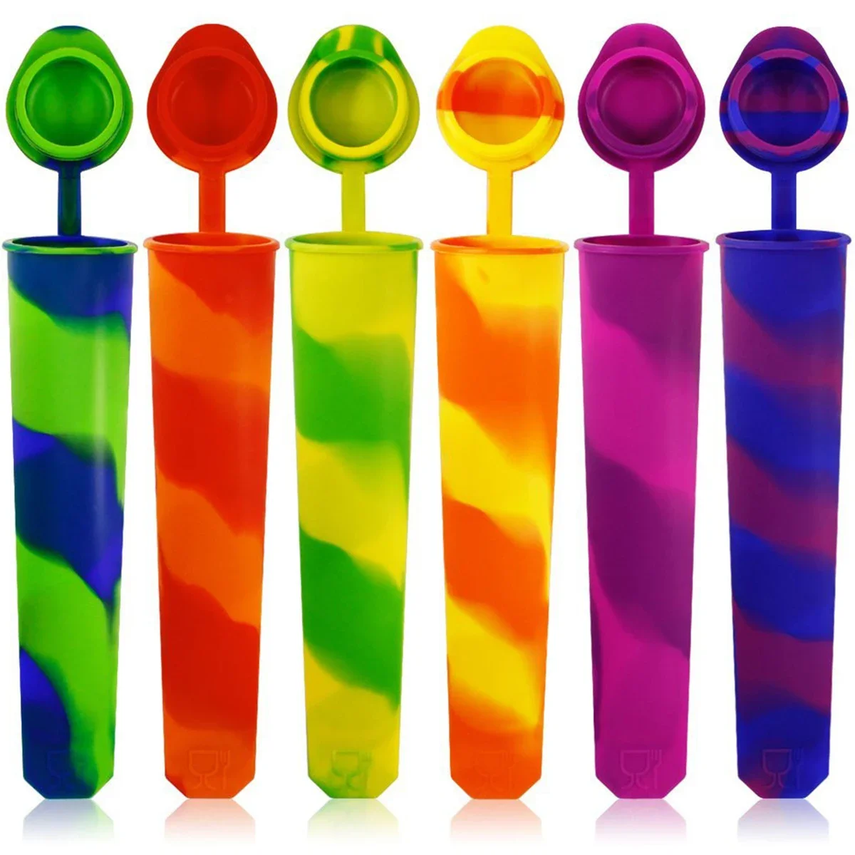 

6-24pcs Popsicles Molds Popsicle Maker Summer Yogurt Freeze Maker Kitchen Accessory