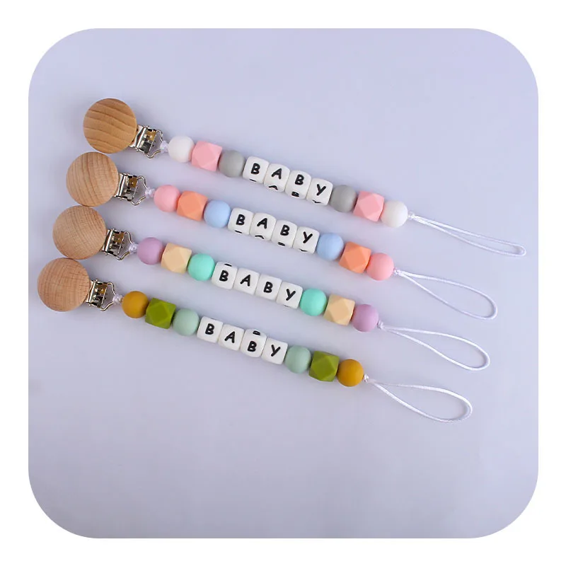 Perles de lettre de nom personnalisées pour bébé, clips de sucette d'alimentation pour bébé, tétines anti-perte, JOfor DUNIcontinents, support TeWindsor, nouveau