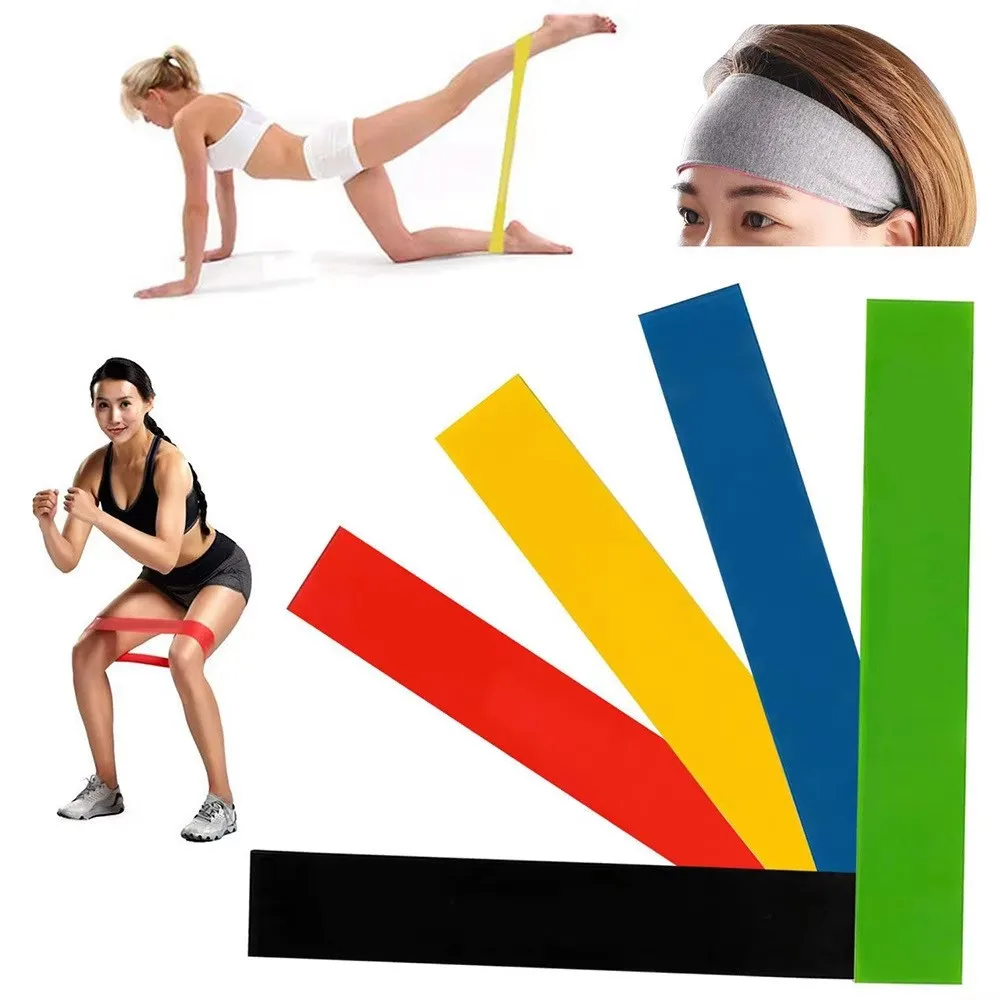 1/2/3/4/5Pcs Fitness Resistance Bands For Physical Therapy Yoga Starter Set Of Stretch Bands For Booty Legs Pilates Flexbands