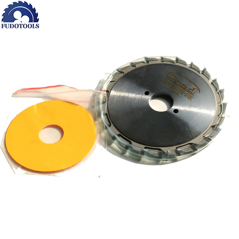 Free Shipping 1 Set Double Blades 120*2.8-3.6*22/20*12+12T TCT Adjustable Scoring Blades for Scoring Aluminum plate/alunimun