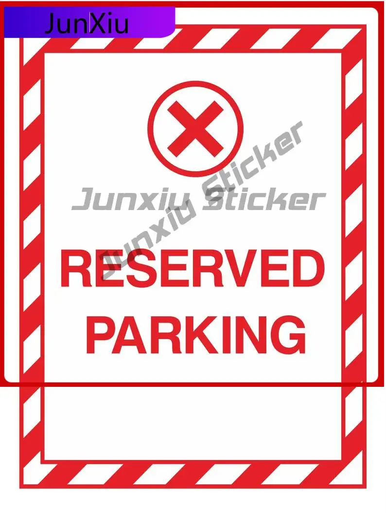 

Reserved Parking Sign Warning Sticker Unique Motorcycle Wall Scratch Cover Body Decoration Vinyl Decal For Car Truck SUV Window
