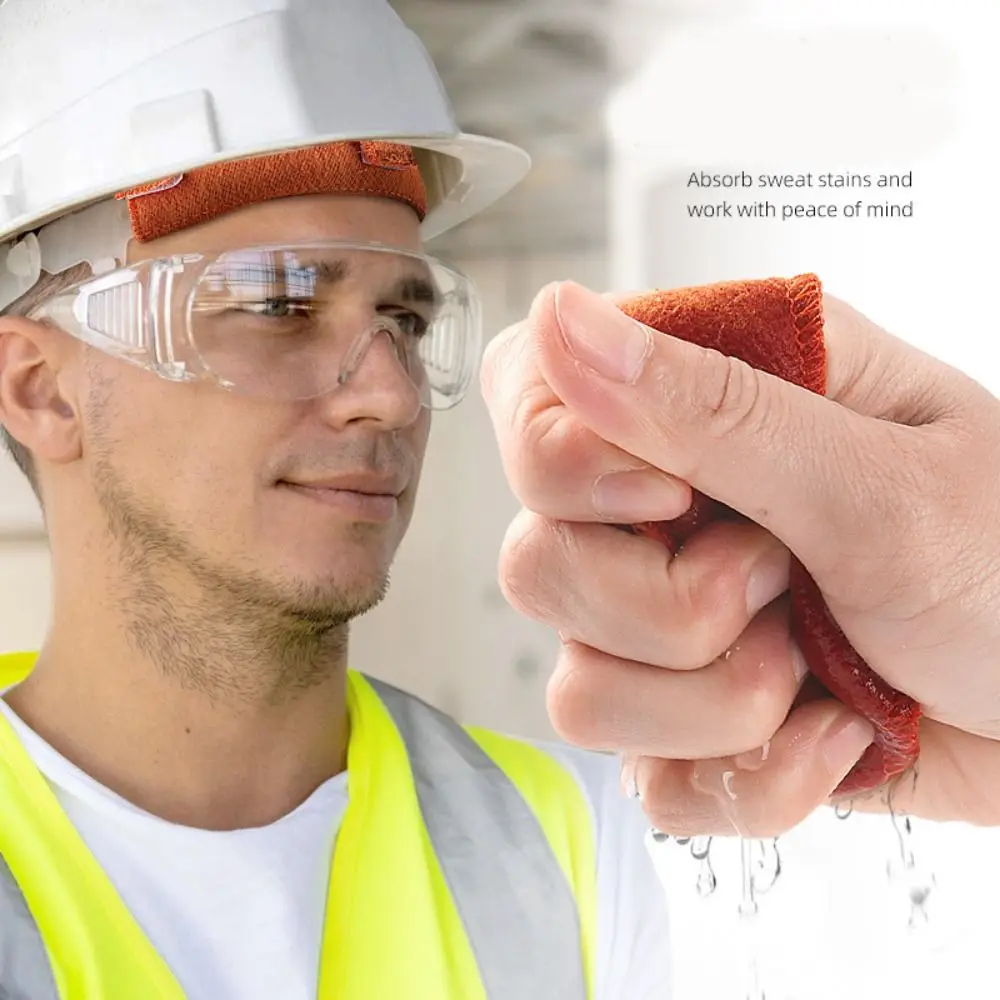 

Sweat Protection Hard Hat Sweatband Washable Cotton Material Hard Hat Liner Breathable Reusable Helmet Pad Hard Hat Accessories