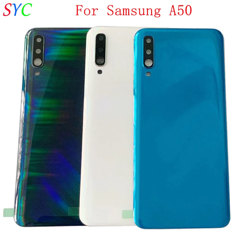 

Rear Door Battery Cover Housing Case For Samsung A50 A505 Back Cover with Camera Lens Logo Repair Parts