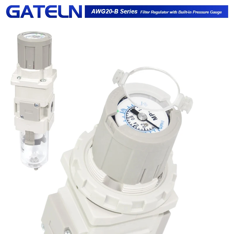 AWG20 Modular Type Filter Regulator with Built-in Pressure Gauge AWG20-01HG1-B AWG20-01HG2-B AWG20-02HG3-B