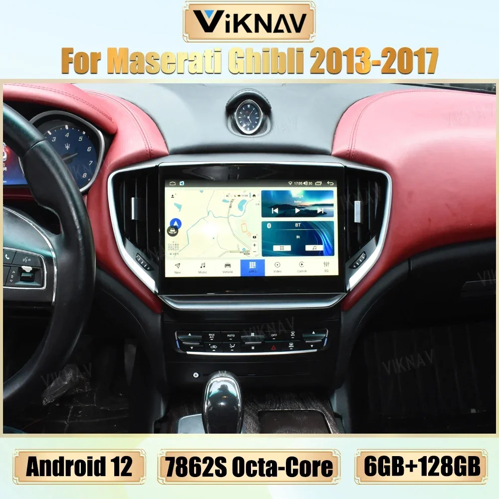 

Автомагнитола Android 12 для Maserati Ghibli 2013-2017 с CarPlay, 10.4-дюймовый сенсорный экран, мультимедийный проигрыватель, GPS-навигация, головное устройство