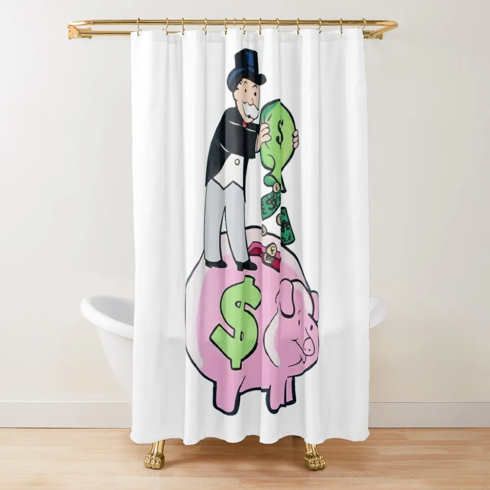 

Piggy Bank Shower Curtain Shower Bathroom Bathroom Box Anti-Mold Waterproof Shower Elegant Bathroom Curtain