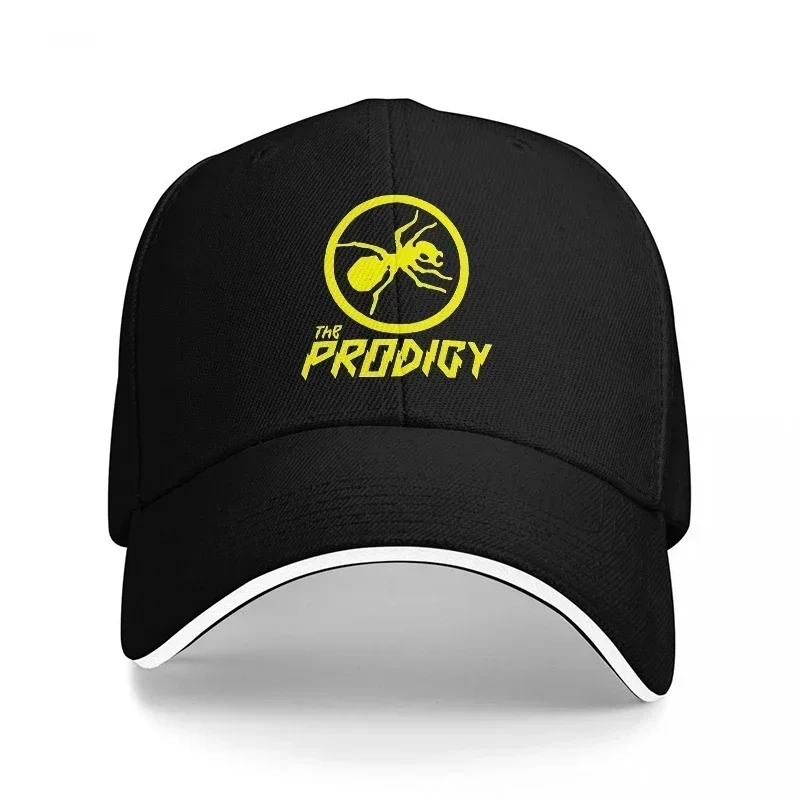 New THE PRODIGY ANT LOGO BLACK BASEBALL CAP WITH YELLOW EMBROIDERY CLASSIC FIT FOR MUSIC FANS AND STREETWEAR ENTHUSIASTS
