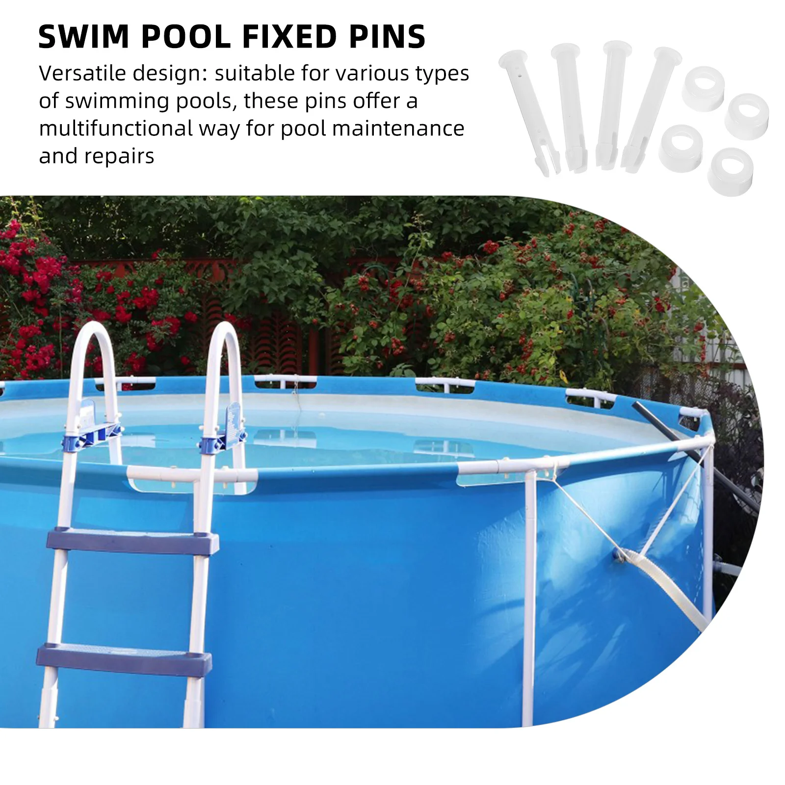 

4Pcs Swimming Pool Fixing Joint Pins Corrosion Resistant Pool Frame Connectors for Leak Free Sealing Reliable Performance