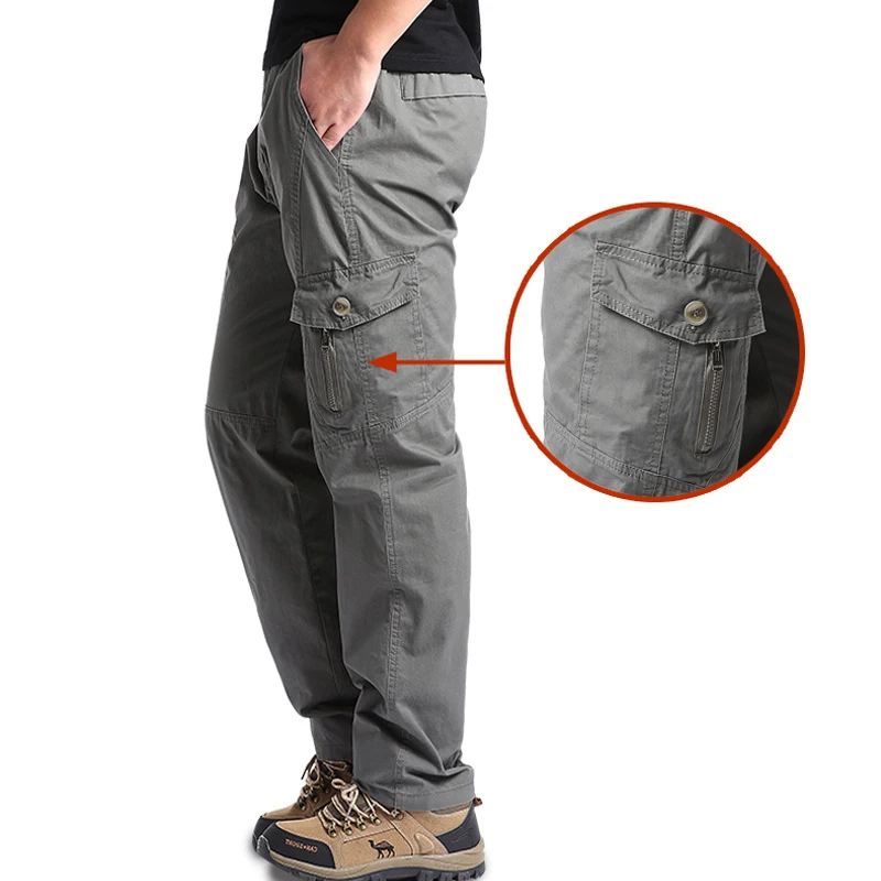 Men's Spring And Fall Seasons Casual Pants Outdoor Climbing Jogging Sports Pants New Pockets Large Capacity Trend Simple Pants