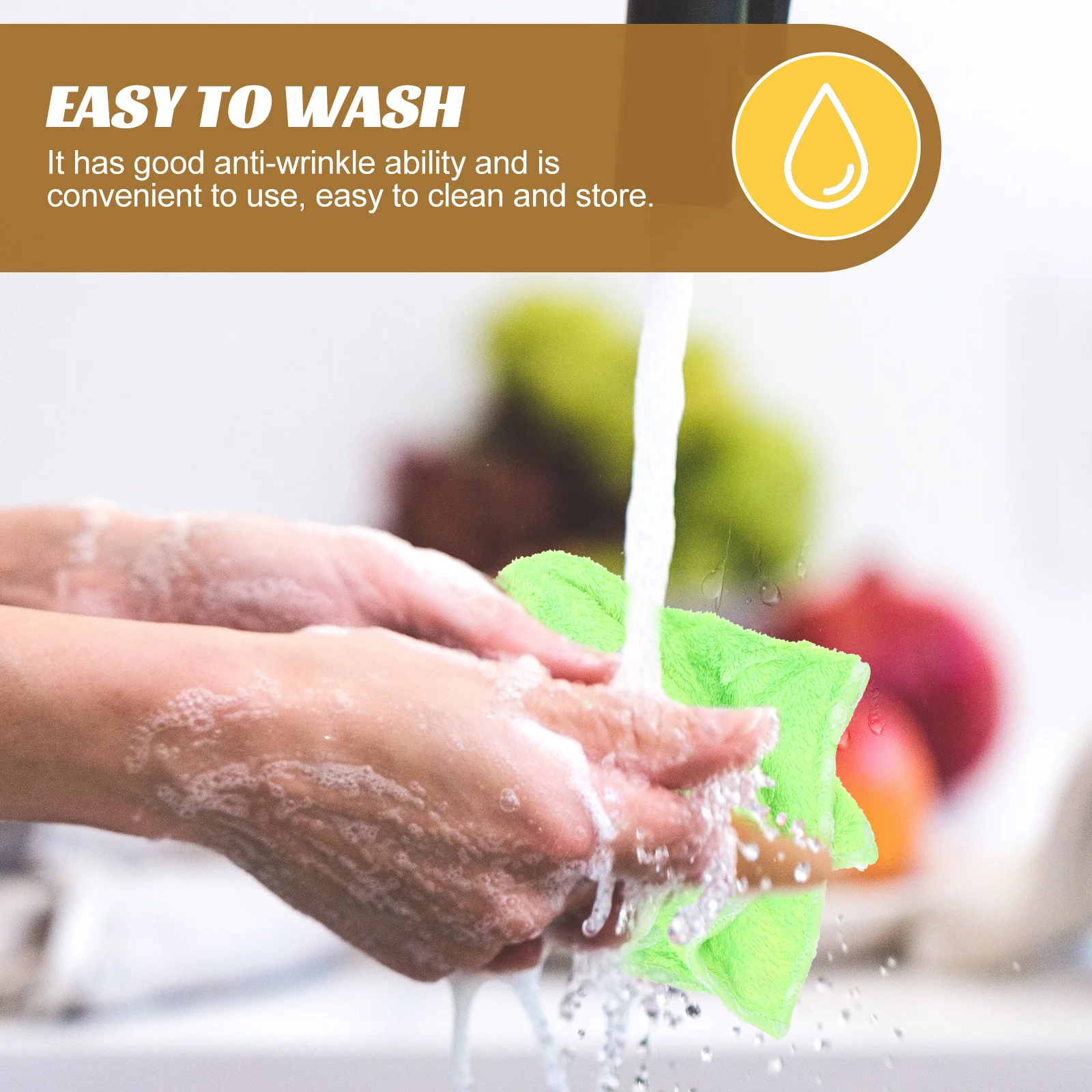 

6Pcs Coral Fleece Dishcloths Absorbent Quick Drying Kitchen Towels Reusable Washable Cleaning Rags Kitchen Towels