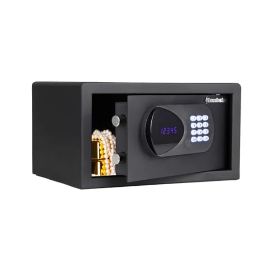 

Цифровой сейф ACS-2 для дома, офиса, отеля с электронной клавиатурой, моторизованными засовами, LED-дисплеем, USB-портом для зарядки и аварийным ключевым замком