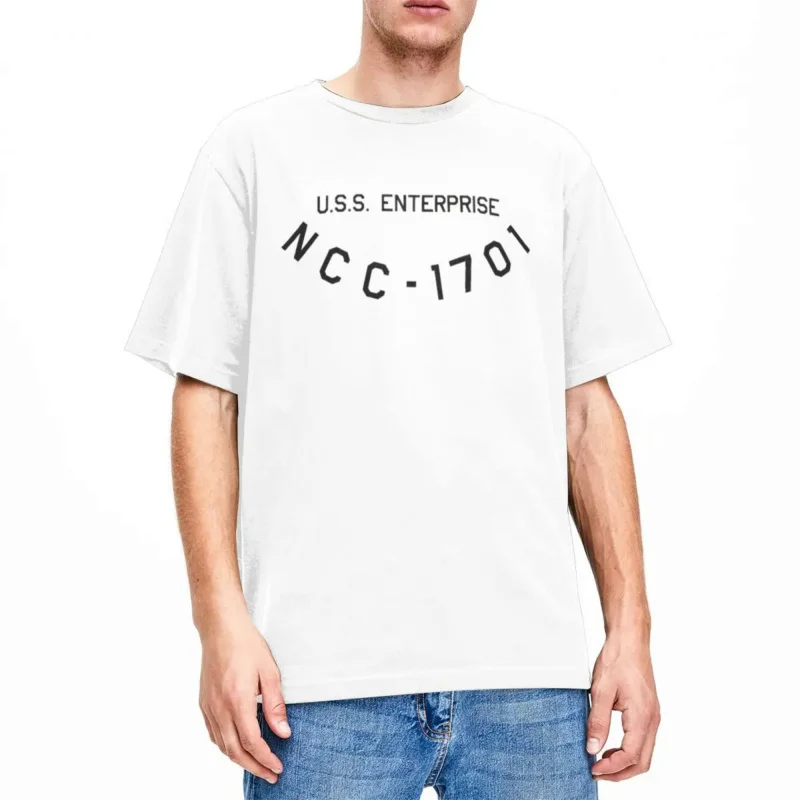 Starship Registry USS Enterprise NCC-1701 T Shirts Apparel Men Women Cotton Fashion T-shirt Short Sleeve Clothes All Seasons