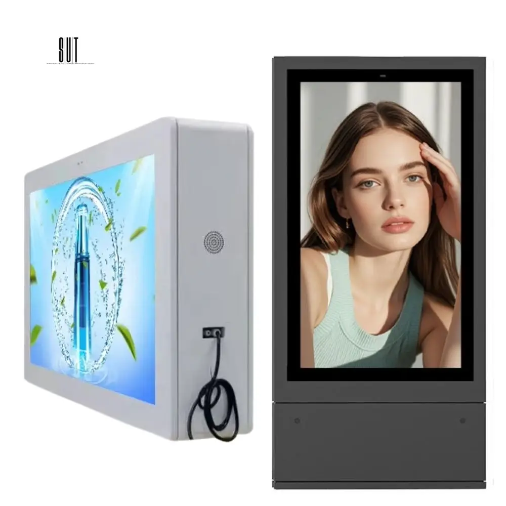 Outdoor TV Enclosure Waterproof Ad Screen Wall Mount LCD Advertising Screen Video Player