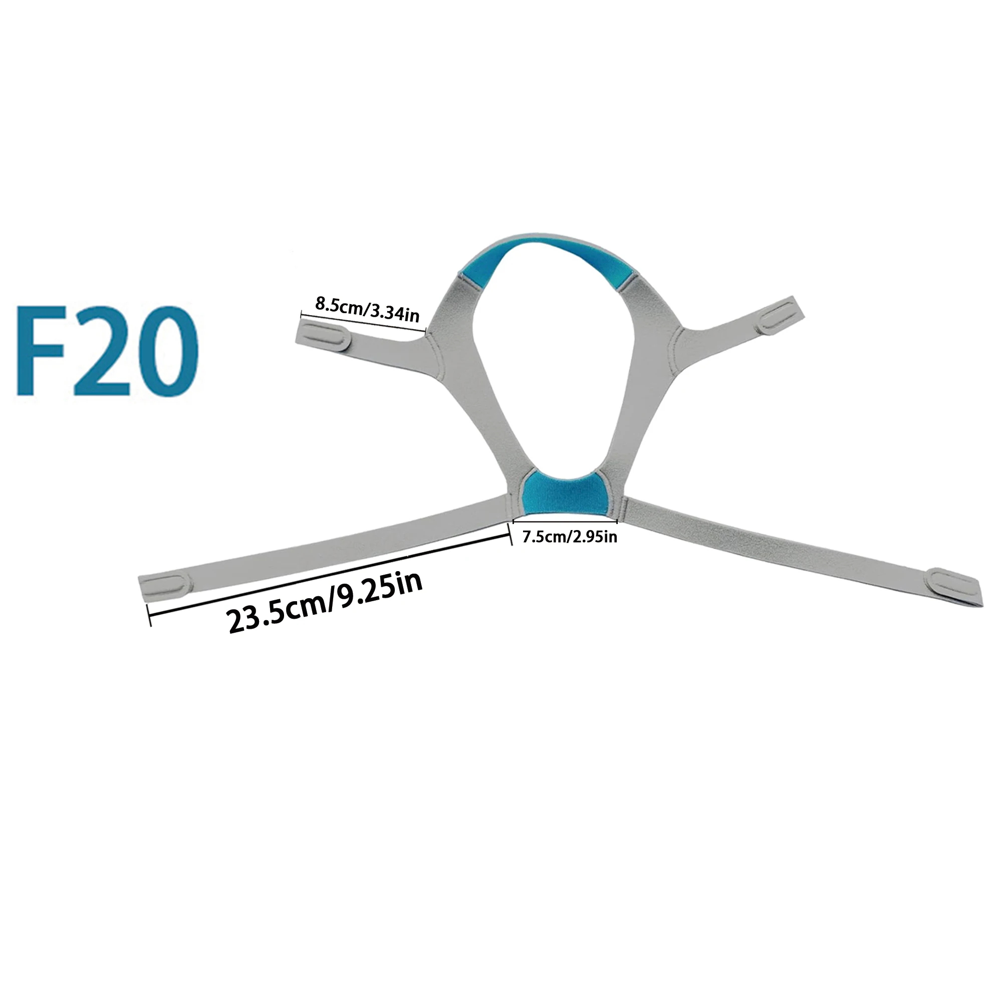 Uniwersalne nakrycie głowy F20, odpowiednie do masek pełnotwarzowych AirFit/Airtouch F20, miękki i regulowany pasek, zwiększony komfort snu