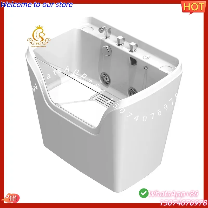 2026 EUR PET Massage Mini Dog Pet Acrylic Bath Tub Dog Grooming Spa Micro Bubble Ozone Milk Bath Tub for Pets