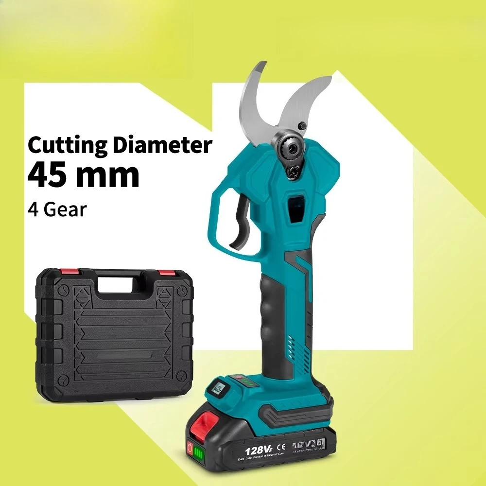 무선 레벨 4 기어 휴대용 브러시리스 리튬 전기 전정 가위 (마키타 배터리용 디지털 화면 디스플레이 포함)