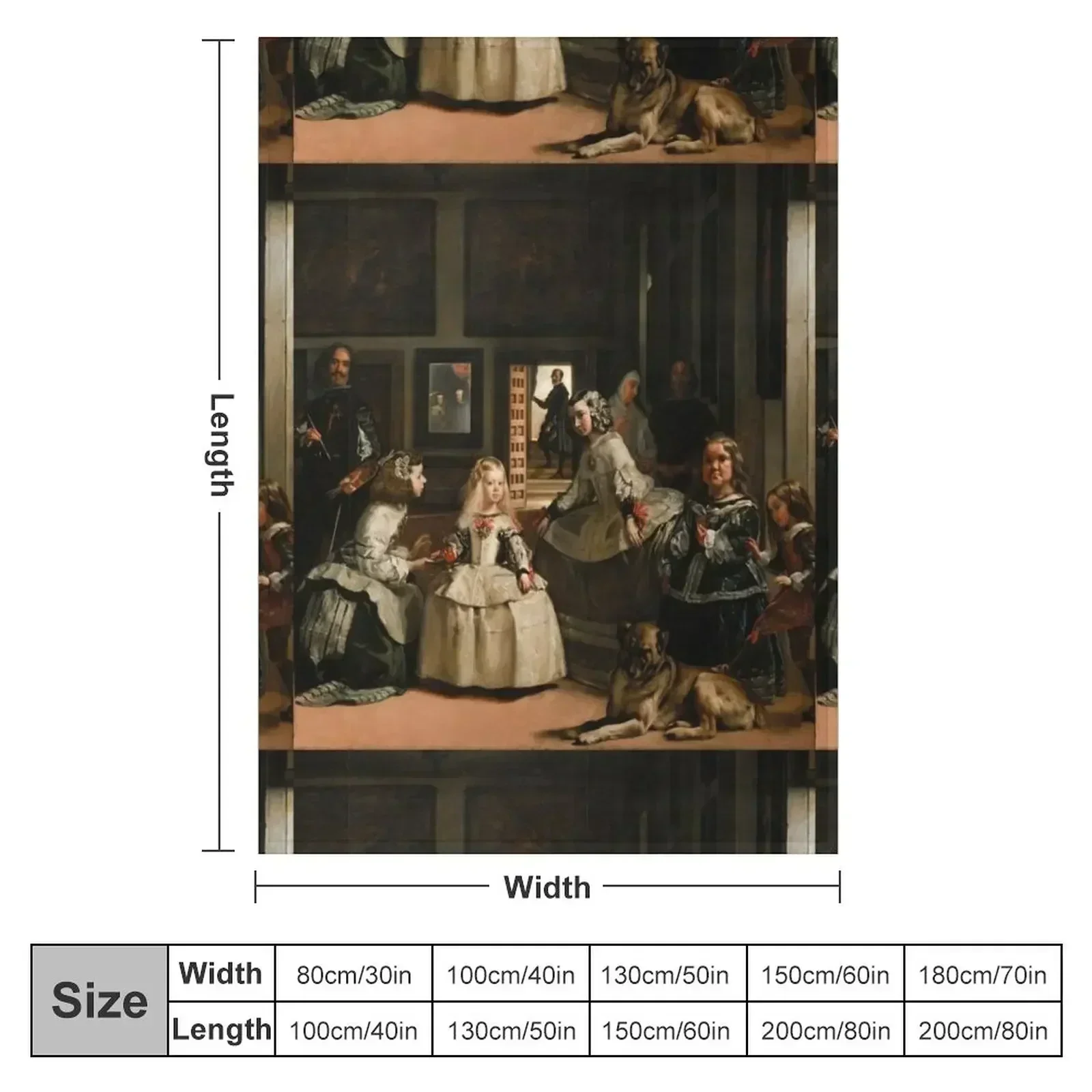 Las Meninas Diego Velazquez Throw Blanket couch cozy soft plush fuzzy picnic outdoor blanket