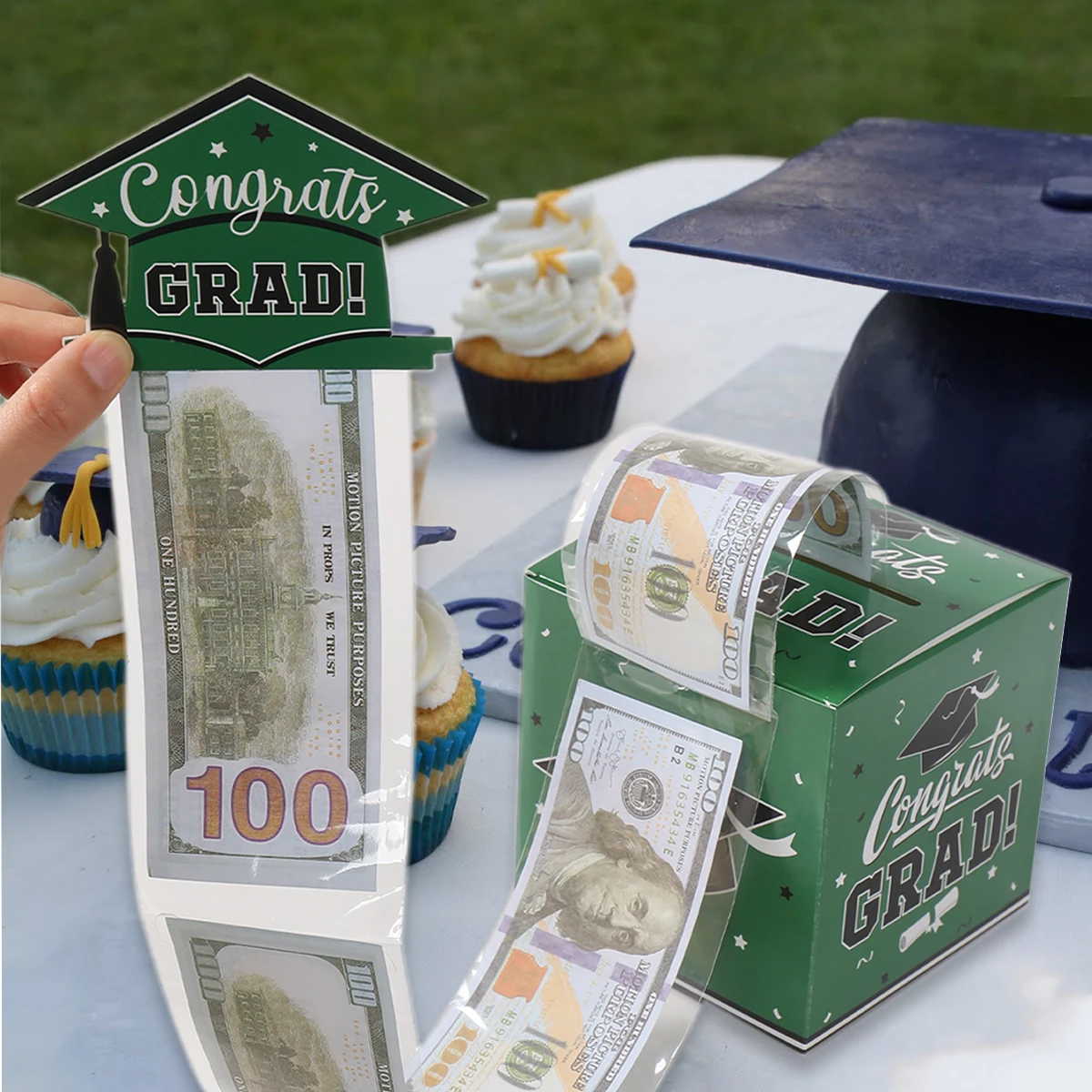1set Happy Graduation Cash Gift Box Funny Pumping Money Gift Box Creative Gifts for 2025 Class Graduate Hat Ceremony Decoration view 3