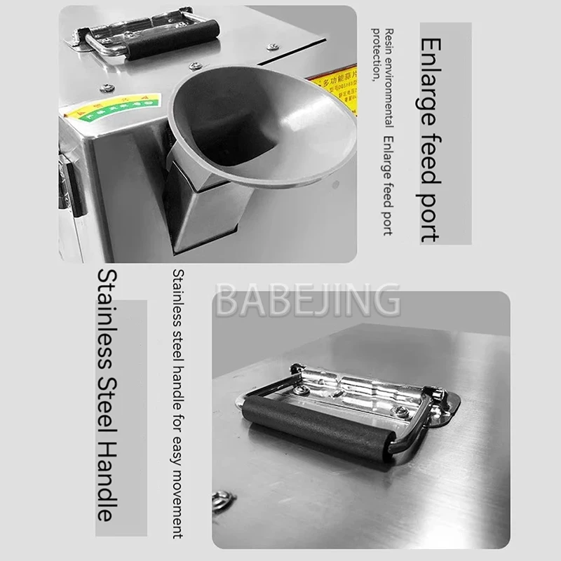 BABEJING Großhandel elektrischer Knoblauchschneider, Küchenzubehör, Zwiebelschneider aus Edelstahl