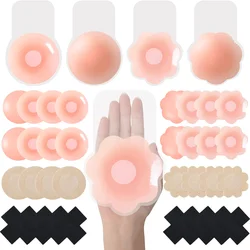 Pezones reutilizables para mujer, pezones de silicona para levantar el pecho, pezones invisibles, accesorios de parche para sujetador