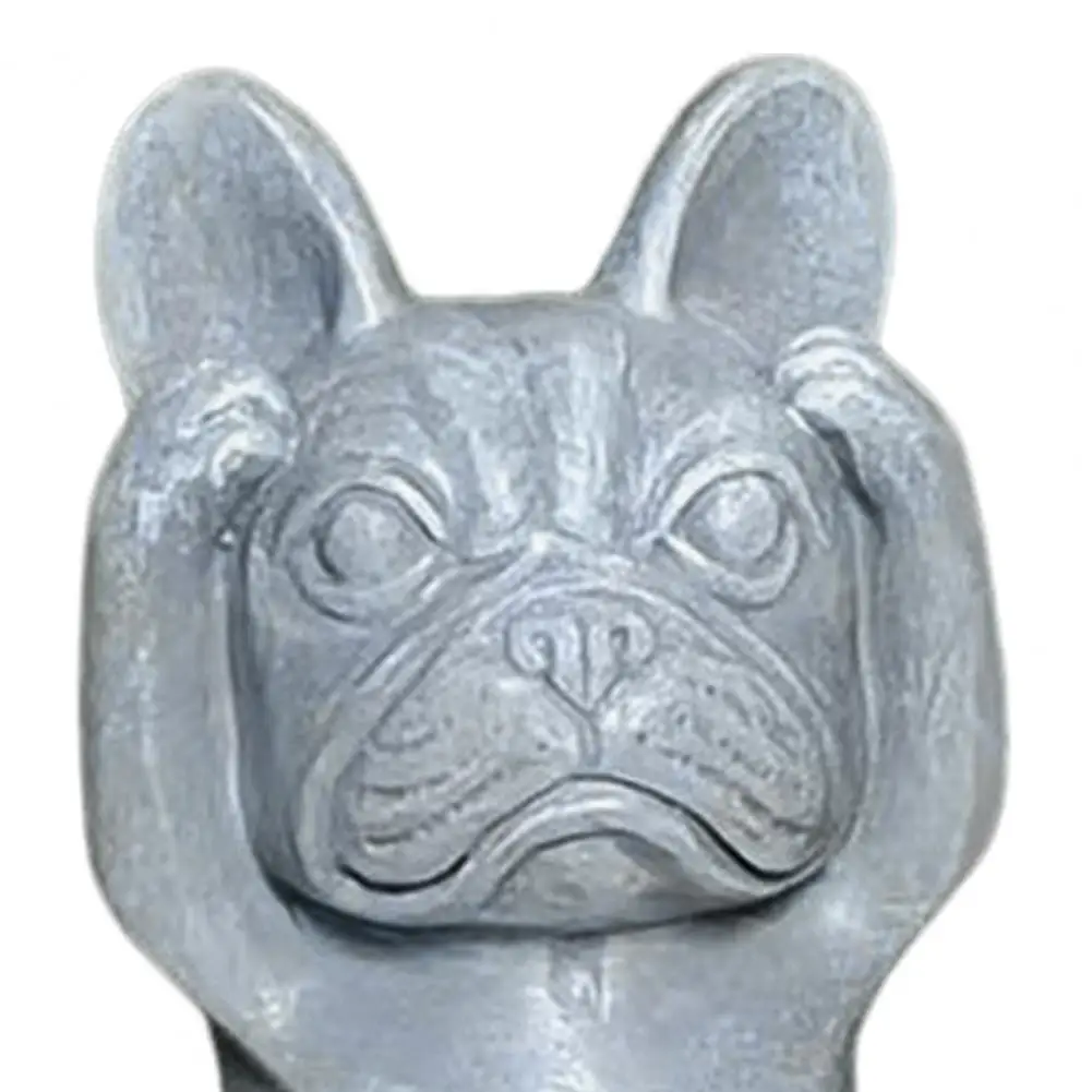 Funny Bulldog Sculpture Handmade Resin Bulldog Figurine No See No Speak No Hear Evil Dog Statue Indoor Garden Desk Ornament Home
