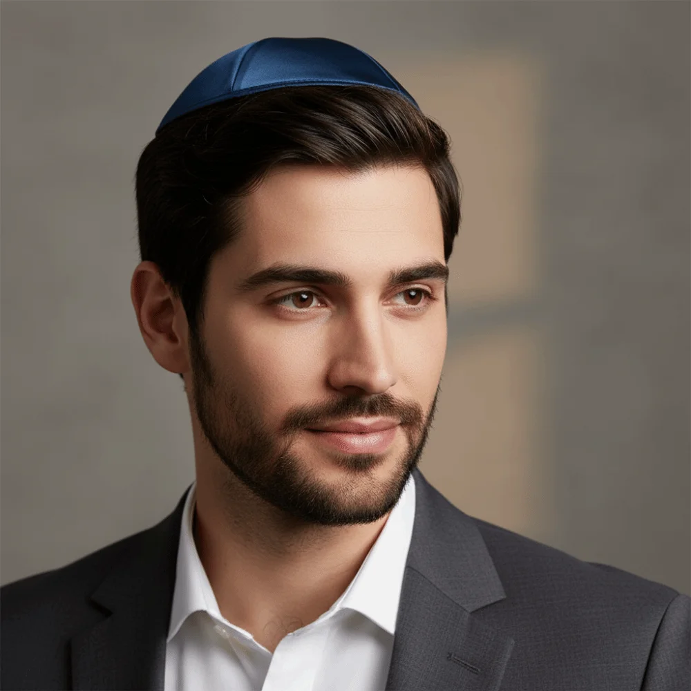 Premium Satin Silk Dome Cap Soft Smooth Lightweight Small Skullcap Comfortable Fit Delicate Texture Satin Round Cap Men