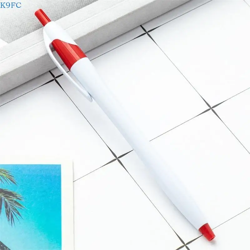 K9FC 10Pcs Plastic Ballpoint Pen with Pen Clip, Retractable Ballpoint Pen for Office