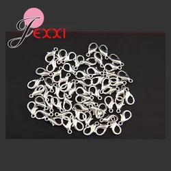 100PCS/Lot 925 Sterling Silver Lobster Clasp For Jewelry Necklaces Bracelets Making DIY Findings Accessory Wholesale