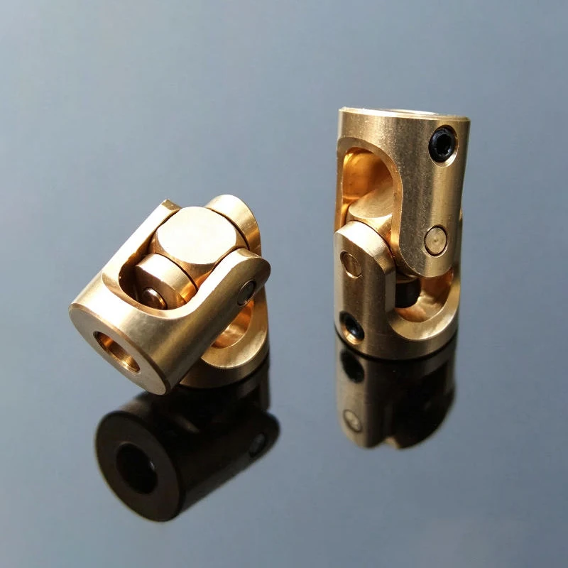 Brass Metal Universal Joint 3mm-3mm Micro Brass Universal Joint Motor Shaft Coupler Connector Rotates 45 Degrees 5/10/15/20 PCS
