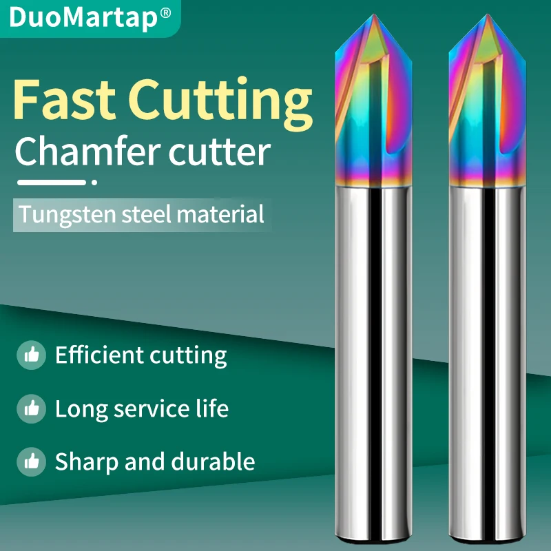 

Duo Martap 3Flute Chamfer Milling Cutter 60/90/120 Degrees CNC Router Bit CNC Engrabide Chamfering End Millving Milling Tool Car