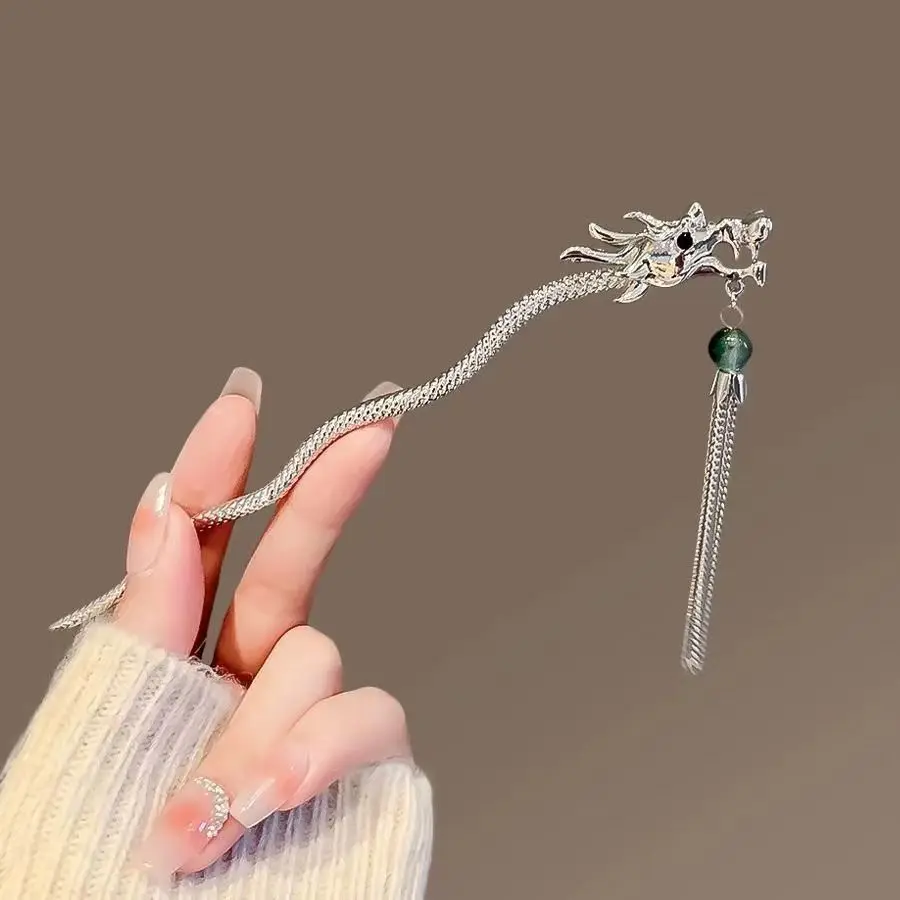 2026 New Chinese Style Dragon Hair Sticks Vintage Chopstick Hairpins Women Headwear Wedding Headdress Jewelry Accessories