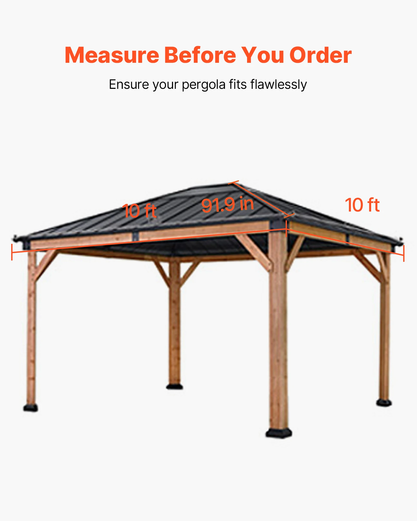VEVOR Winter Gazebo Cover Fits Hardtop Gazebo with Sidewalls Mesh Windows Enclosed Storage Shelter Cover Gazebos not Included