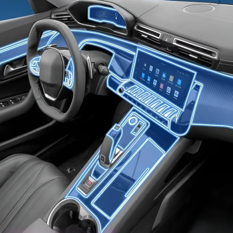 For Peugeot 508L 20-25 Models Dashboard Multimedia GPS Console Navigation Transparent Anti-Scratch Protection Film Modification