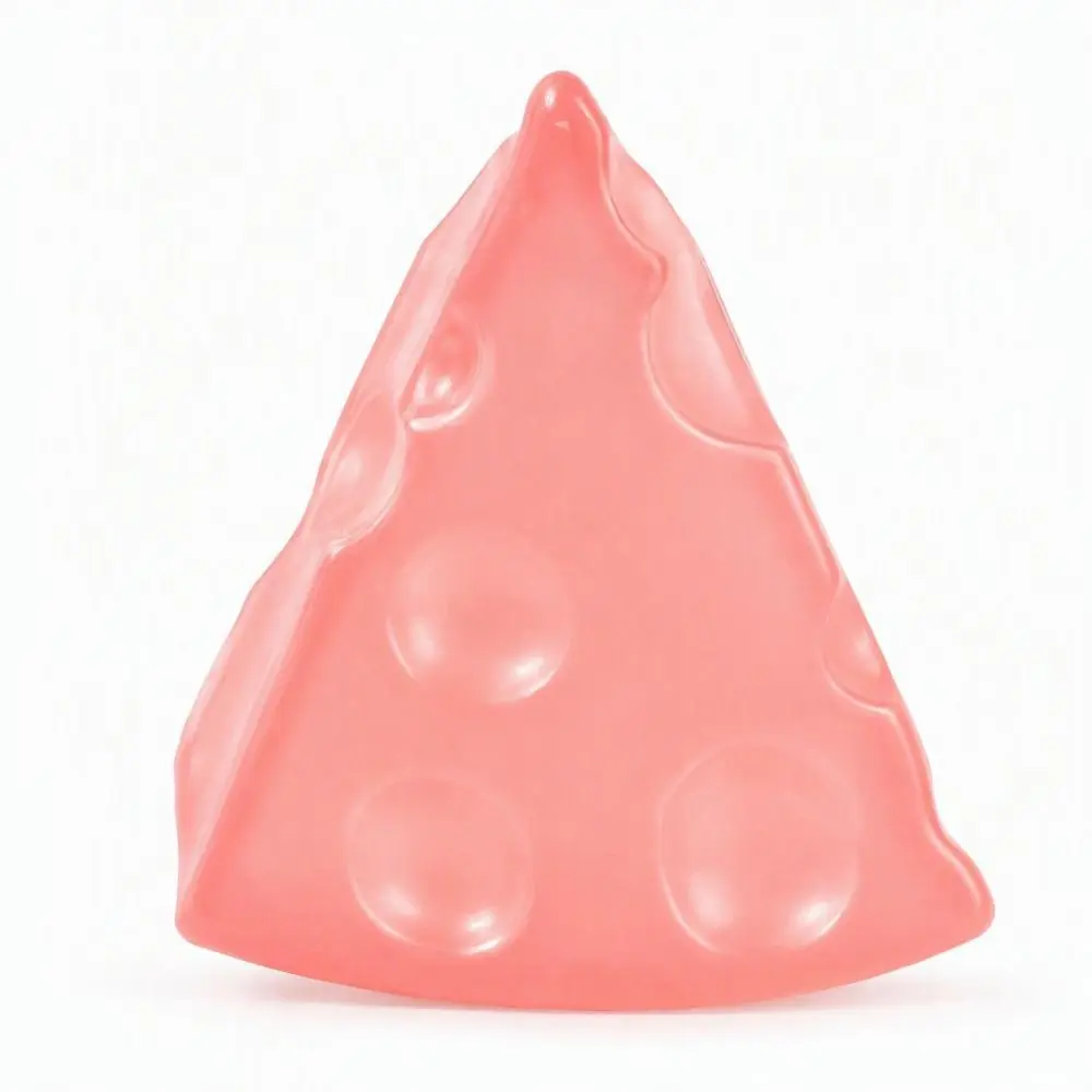 Novelty Triangle Cheese Squishy Moldable Non-Bounce Cheese Cube Ball Pinch Super Soft Sensory Fidget Ball Adults