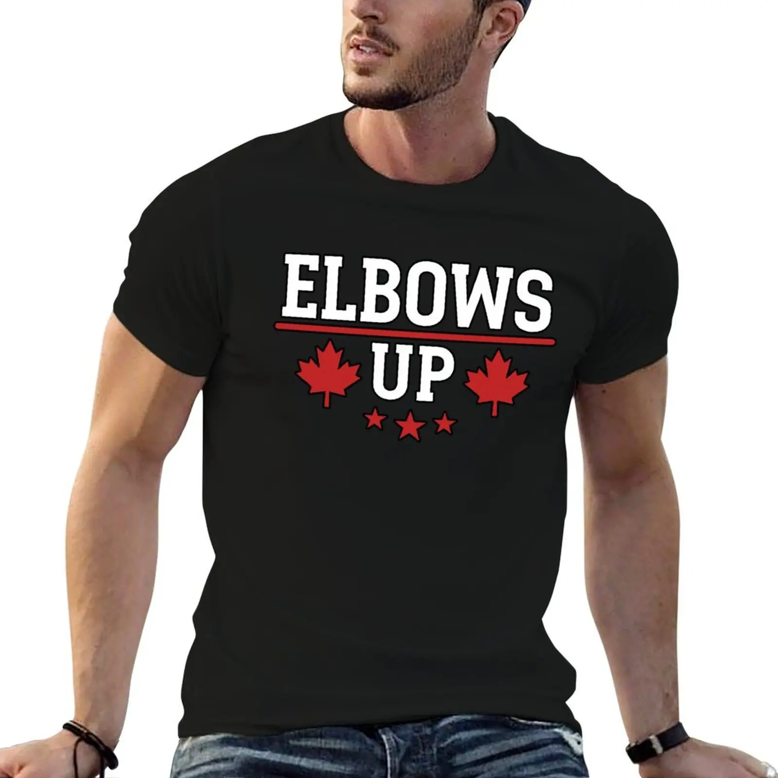 

Elbows Up Canada T-Shirt man t shirt cotton cotton t shirt man T-Shirt