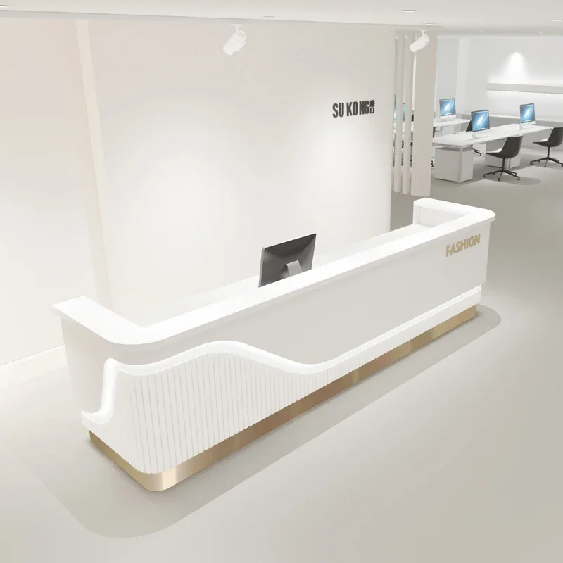

Stand Simple Reception Desk Luxury Information Podium Modern Reception Desk Conference Counter Escritorio Restaurant Furniture