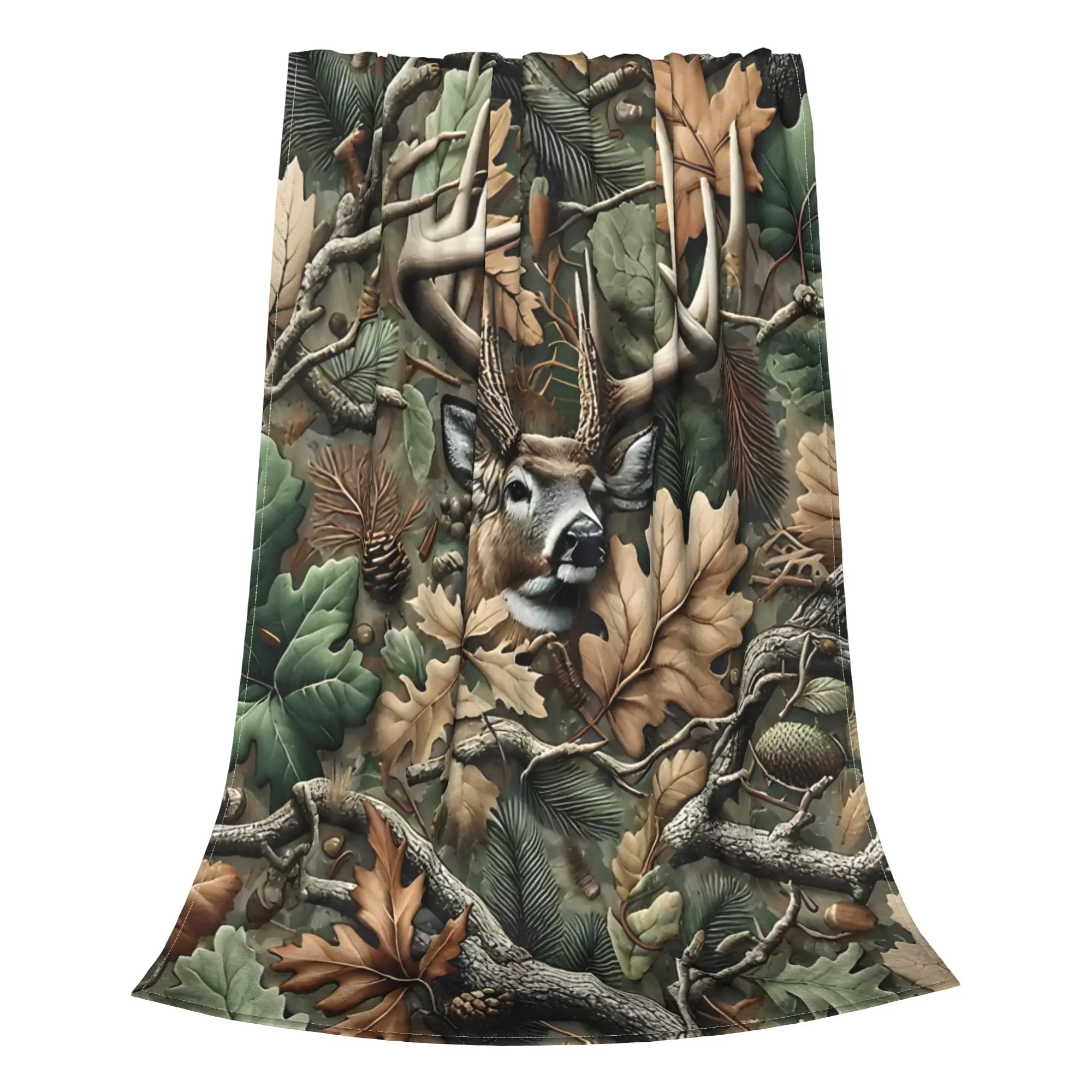 1PC Home Cutecore Whitetail Deer Hunting Deer  Blanket Super Cosy Plush Home Living Room Sofa halloween